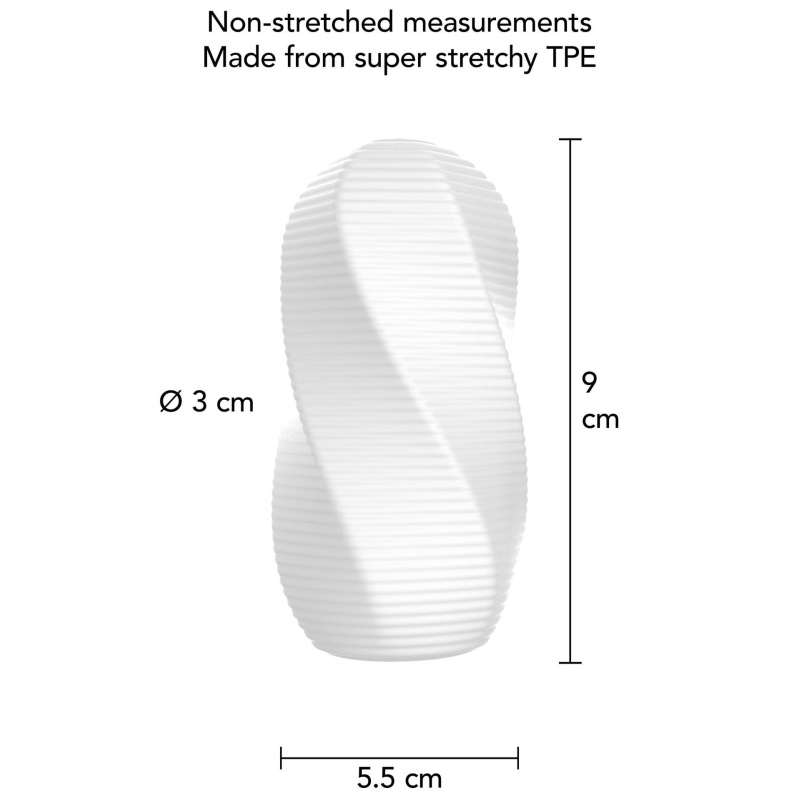 Masturbator Hero Medium Swirl z teksturą spiralną, 10 cm - 5
