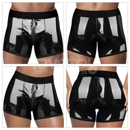 Strap-On Shorts Chic – Czarny, 71-79 cm (28-31 cali) - 24