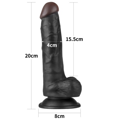 Zestaw strap-on Easy 19 cm Czarny z regulowaną uprzężą - 1 2