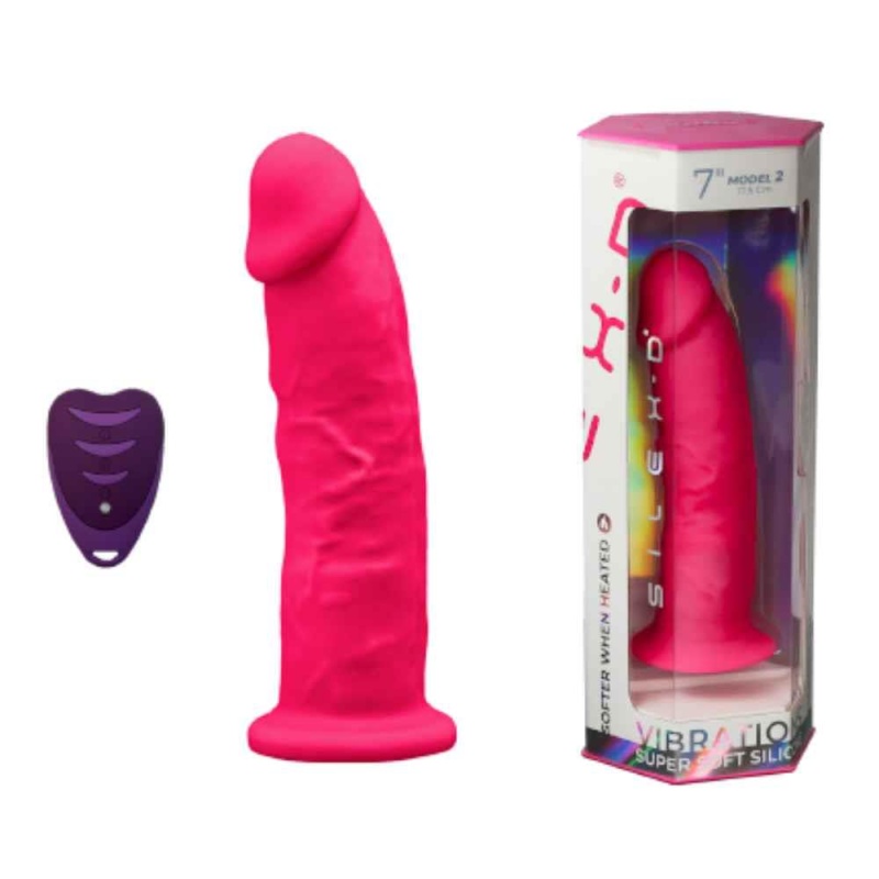 Wibrator różowy Model 2 7" Pink Motor + LRS - silikon medyczny, 10 trybów wibracji, 17 cm - 1