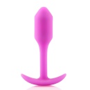 Snug Plug 1 Fuchsia - ważony plug analny z elastyczną szyjką i uchwytem, długość 8,6 cm, średnica 2,2 cm - 2