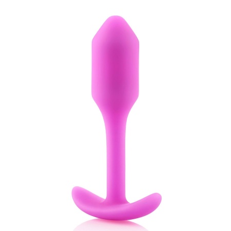 Snug Plug 1 Fuchsia - ważony plug analny z elastyczną szyjką i uchwytem, długość 8,6 cm, średnica 2,2 cm - 4