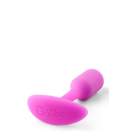 Snug Plug 1 Fuchsia - ważony plug analny z elastyczną szyjką i uchwytem, długość 8,6 cm, średnica 2,2 cm - 5
