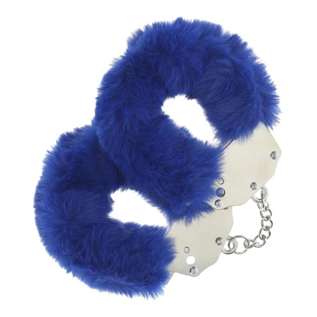 Heavy-duty Fluffy Handcuffs - Navy - 1