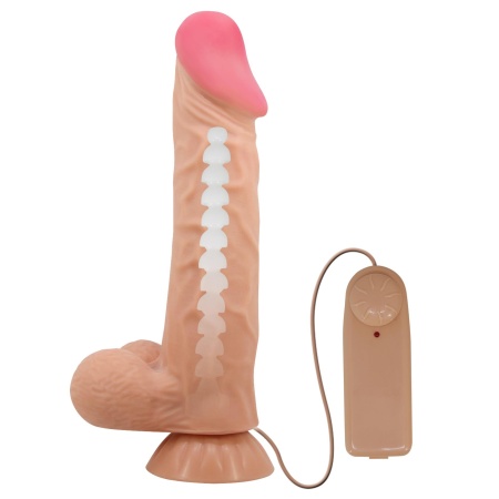 Dildo wibrujące Sliding Skin 9,4 cala z przyssawką, 24 cm - 2
