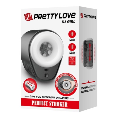 Masturbator Dj Girl z wibracją i ruchem posuwisto-zwrotnym, 15,6 cm - 1 2