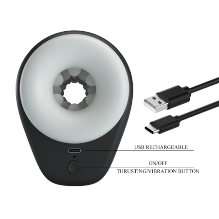 Masturbator Dj Girl z wibracją i ruchem posuwisto-zwrotnym, 15,6 cm - 11