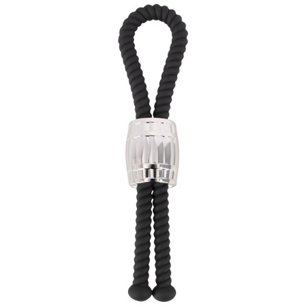 Regulowana pętla erekcyjna Rebel Heavy Rope Cock Strap z przesuwnym obciążeniem 84 g, długość 14,5 cm - 2