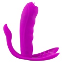 Licking Panty Vibe – stymulator waginalno-łechtaczkowo-analny z języczkami i pilotem bezprzewodowym, 11 cm - 4
