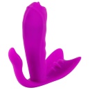 Licking Panty Vibe – stymulator waginalno-łechtaczkowo-analny z języczkami i pilotem bezprzewodowym, 11 cm - 5