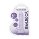 Realistic Dildo with Balls - 5" / 12,7 cm - Purple - 2