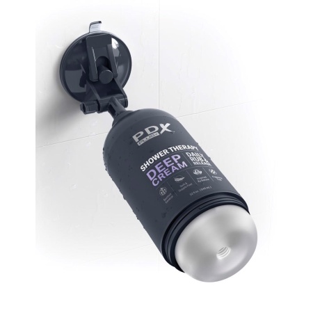 Masturbator PDX Shower Therapy Deep Cream – dyskretna butelka, regulacja podciśnienia, 20,7 cm - 4