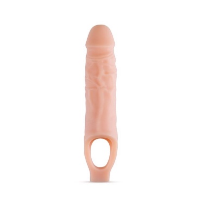 Przedłużacz penisa Performance Plus 9″ - silikonowy, z paskiem na jądra, długość całkowita 23 cm - 1 2