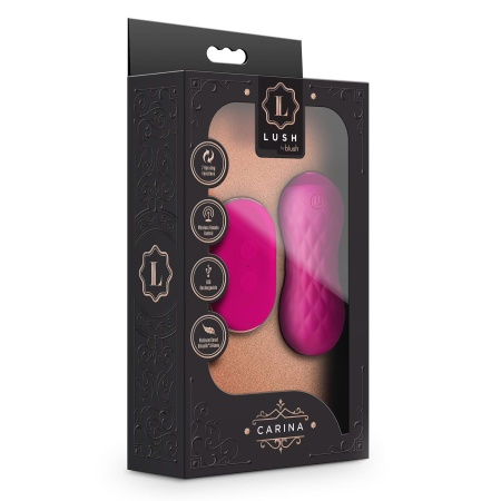 LUSH Carina Velvet - jajko wibracyjne z pilotem, 7 programów rotacji i 7 programów wibracji, długość 8,2 cm - 1