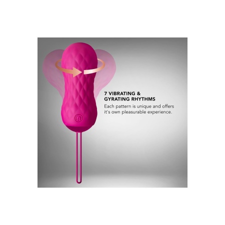LUSH Carina Velvet - jajko wibracyjne z pilotem, 7 programów rotacji i 7 programów wibracji, długość 8,2 cm - 5