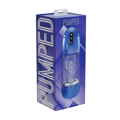 SonicPull - Suction and Vibration Masturbator Pump - Multimedia Enhanced - Metallic Blue - 1 2