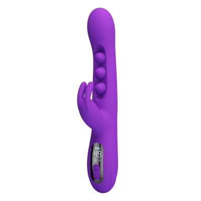 Sabien Purple - Wibrator Króliczek z Funkcją Thumping i Wyświetlaczem LED, 24 cm - 1 2