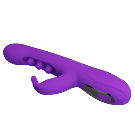 Sabien Purple - Wibrator Króliczek z Funkcją Thumping i Wyświetlaczem LED, 24 cm - 7