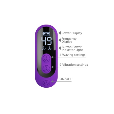 Sabien Purple - Wibrator Króliczek z Funkcją Thumping i Wyświetlaczem LED, 24 cm - 9