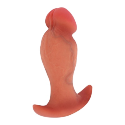 Korek analny Realistic z płynnego silikonu z bezpieczną podstawą, 13 cm - 1