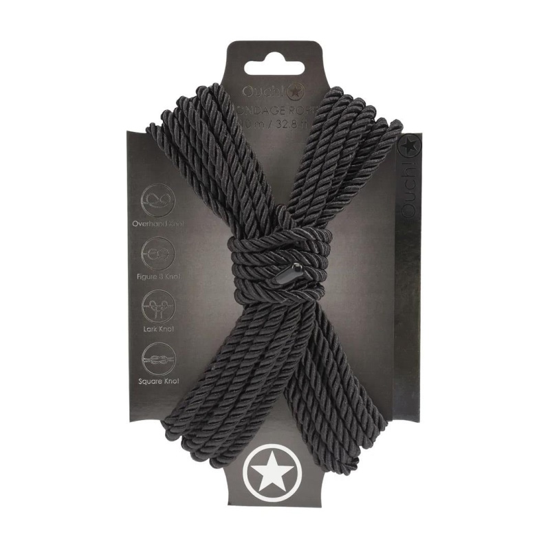 Polyester Bondage Rope - 10 m - Black - 1