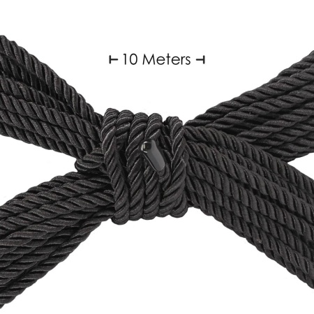 Polyester Bondage Rope - 10 m - Black - 2