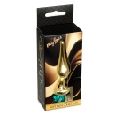 Biżuteria analna Jewellery Gold Butt Plug Green - stal nierdzewna, anatomiczny kształt, 9,5 cm - 9
