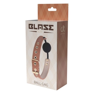 BLAZE ELITE BALL GAG COGNAC VEGAN LEATHER - 1