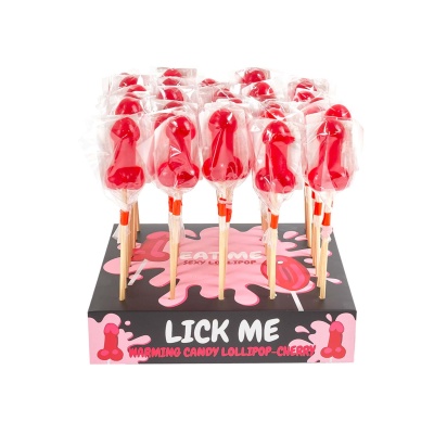 CHERRY CANDY PENIS LOLLIPOP WITH SPICY WARMING EFFECT - 1 2