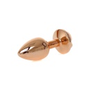 Biżuteria analna Jewellery Red Gold Plug Rose Peach - stal nierdzewna, anatomiczny korek z motywem róży, 7 cm x 2,7 cm - 4