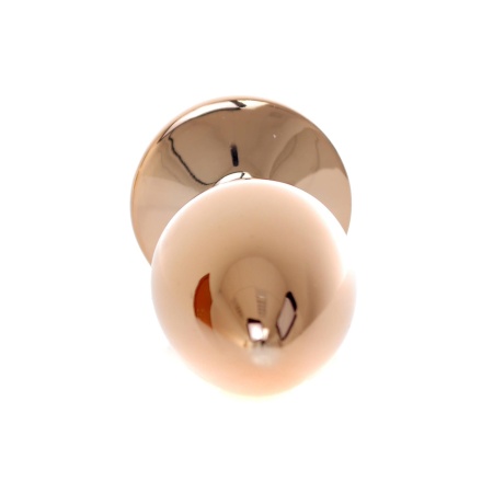 Biżuteria analna Jewellery Red Gold Plug Rose Peach - stal nierdzewna, anatomiczny korek z motywem róży, 7 cm x 2,7 cm - 5