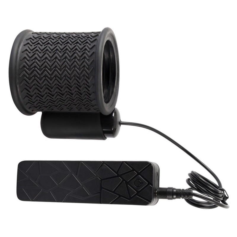 Masturbator wibracyjny Rebel Vibrating Stroker z rowkowaną tuleją silikonową 6,7 cm, 10 trybów - 2