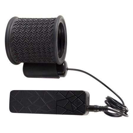 Masturbator wibracyjny Rebel Vibrating Stroker z rowkowaną tuleją silikonową 6,7 cm, 10 trybów - 2