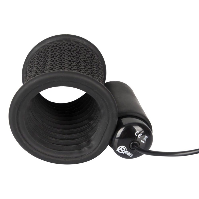 Masturbator wibracyjny Rebel Vibrating Stroker z rowkowaną tuleją silikonową 6,7 cm, 10 trybów - 3