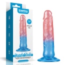 Dildo Realistyczne 7'' Dazzle Studs 17,8 cm Czerwono-Niebieskie z Przyssawką - 1