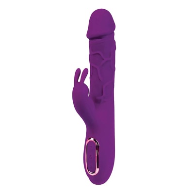 Wibrator króliczek Fantasy z funkcją grzania do 40°C i 10 trybami wibracji, silikon, długość całkowita 22,5 cm - 1