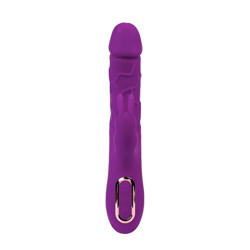 Wibrator króliczek Fantasy z funkcją grzania do 40°C i 10 trybami wibracji, silikon, długość całkowita 22,5 cm - 4
