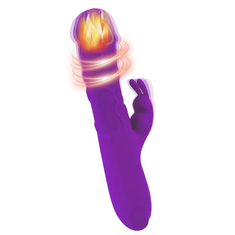 Wibrator króliczek Fantasy z funkcją grzania do 40°C i 10 trybami wibracji, silikon, długość całkowita 22,5 cm - 5