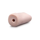 Masturbator Alyssa Beige - żebrowany kanał z 5 kulkami, otwarty, długość 13,9 cm - 4