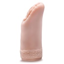 Masturbator Alyssa Beige - żebrowany kanał z 5 kulkami, otwarty, długość 13,9 cm - 5