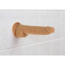 Dildo mechaniczne 9" Thrusting Dong RC Caramel – 7 prędkości, długość całkowita 22,9 cm - 9