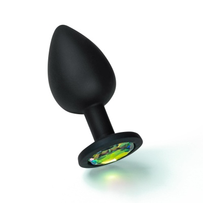 Analny korek Camileo Large z 4 wymiennymi kryształkami – 4 cm średnicy - 1