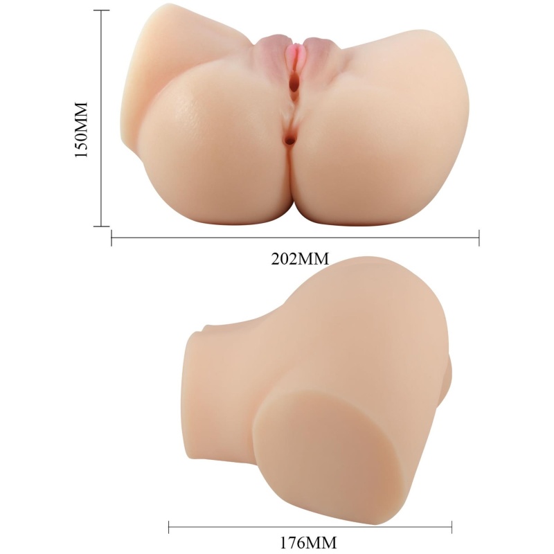 Masturbator Emilia marki z podwójnymi otworami i wibracją - 12