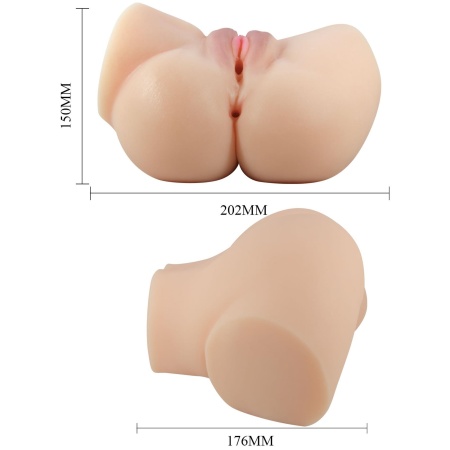 Masturbator Emilia marki z podwójnymi otworami i wibracją - 12