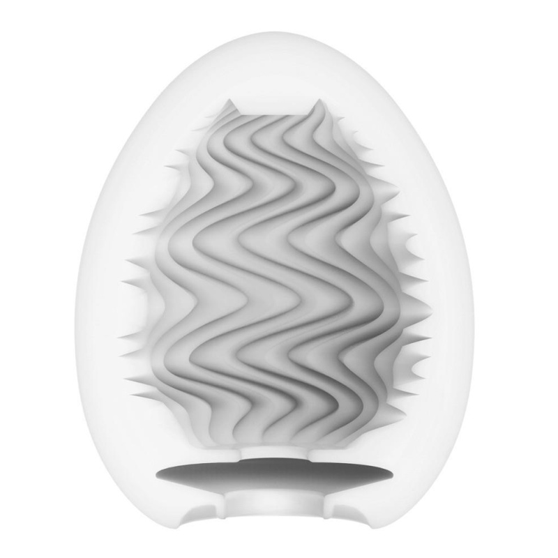 Masturbator jednorazowy Egg Wind (6 szt.) - falista struktura wewnętrzna, długość 7 cm - 2