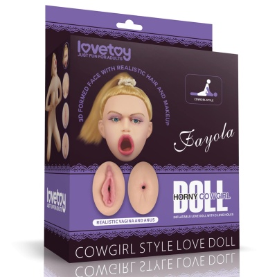 Nadmuchiwana lalka erotyczna Cowgirl Style Love Doll 17,8 cm - 1