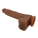 Dildo silikonowe Adley z przyssawką i żyłkowanym trzonem - 5
