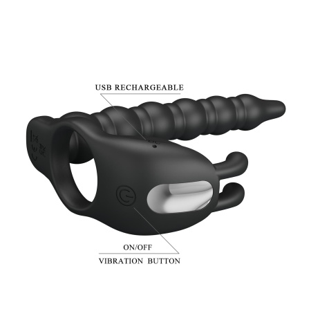 Pierścień na penisa Blackney z wibracjami 14,8 cm - 8