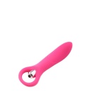 Wibrator Ring Vibrator Pink 10 funkcji z pierścieniem uchwytowym i zakrzywioną końcówką 15,5 cm - 4