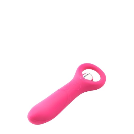 Wibrator Ring Vibrator Pink 10 funkcji z pierścieniem uchwytowym i zakrzywioną końcówką 15,5 cm - 5